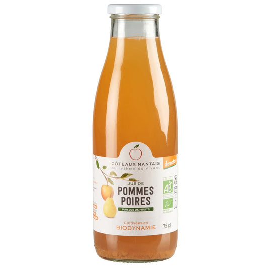 JUS DE POMMES-POIRES BIO ET DEMETER